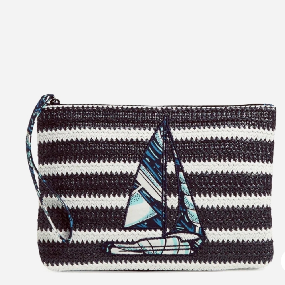 Vera Bradley Shore Enough Straw Beach Wristlet